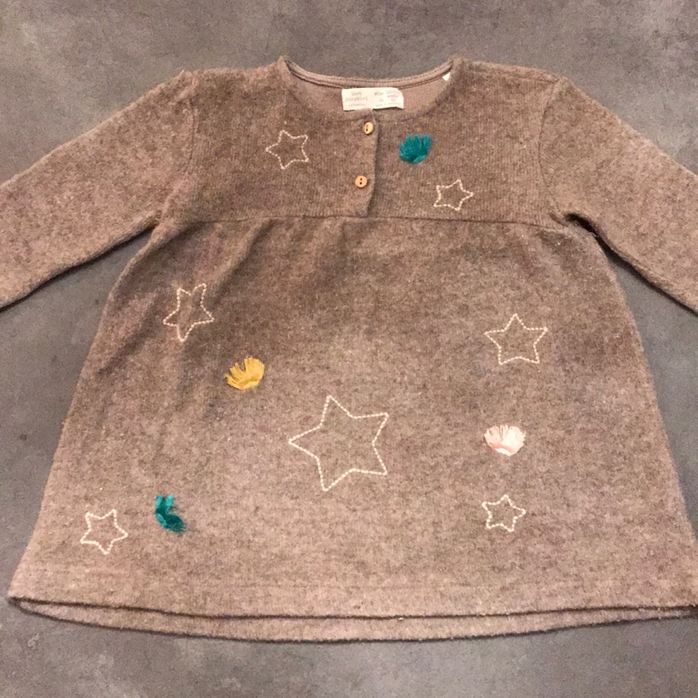 Zara oatmeal color star dress